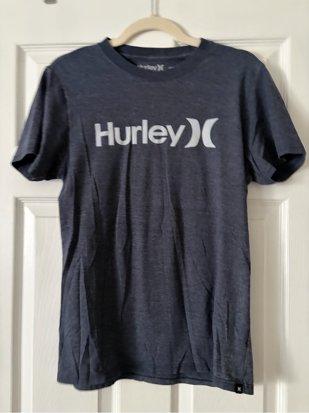 Hurley Heather Navy Short-Sleeve Tee with White Logo